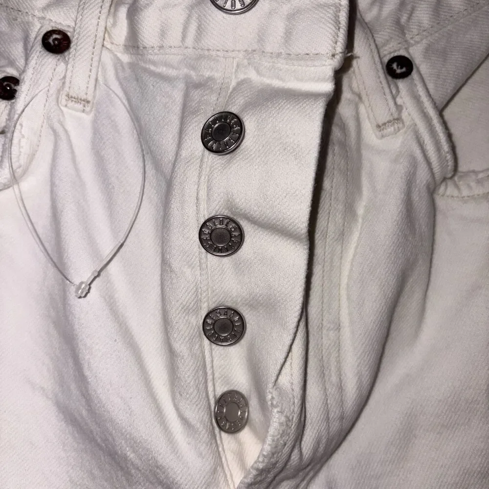 AGOLDE Jeans Women's 24 Riley High Rise‎ Straight Crop White REVOLVE NEW